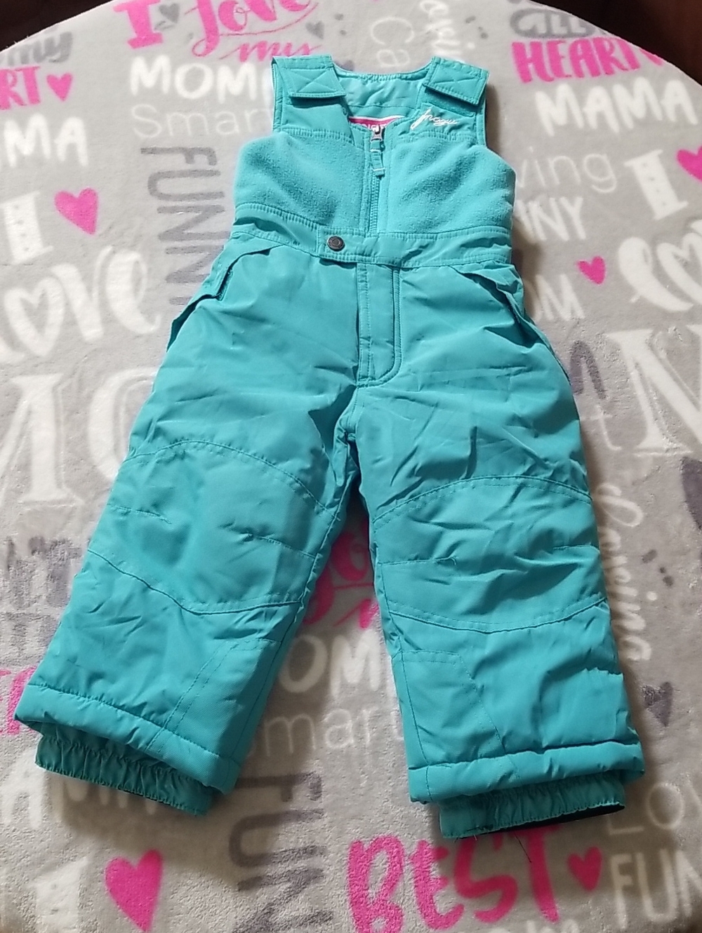 Snozu Teal Snow Overalls for Kids Size 2T